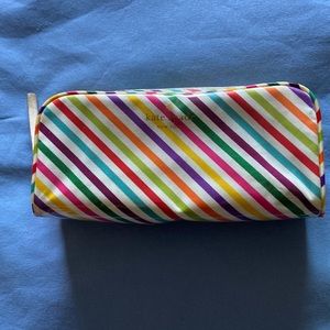 Kate Spade rainbow Stripe Patent Makeup Bag